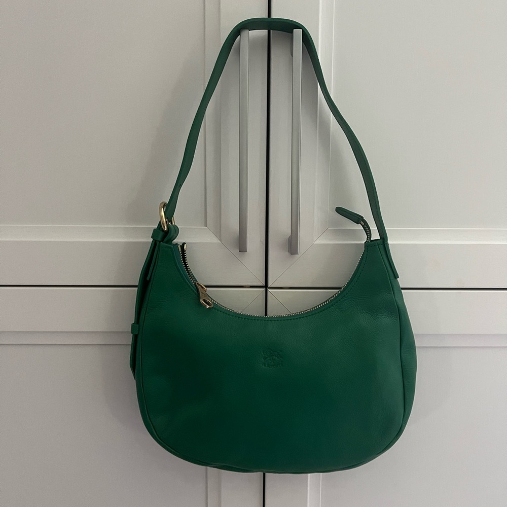 NWT Il Bisonte Belcanto Vacchetta Leather Shoulder Bag - Picture 7 of 13